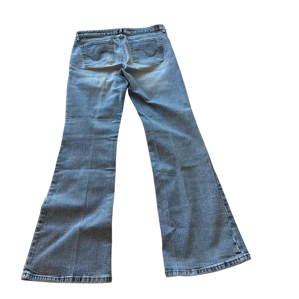 Y2K l.e.i. Flare Leg Jeans Womens 7 Light Wash Denim Low Rise Retro Casual Pants